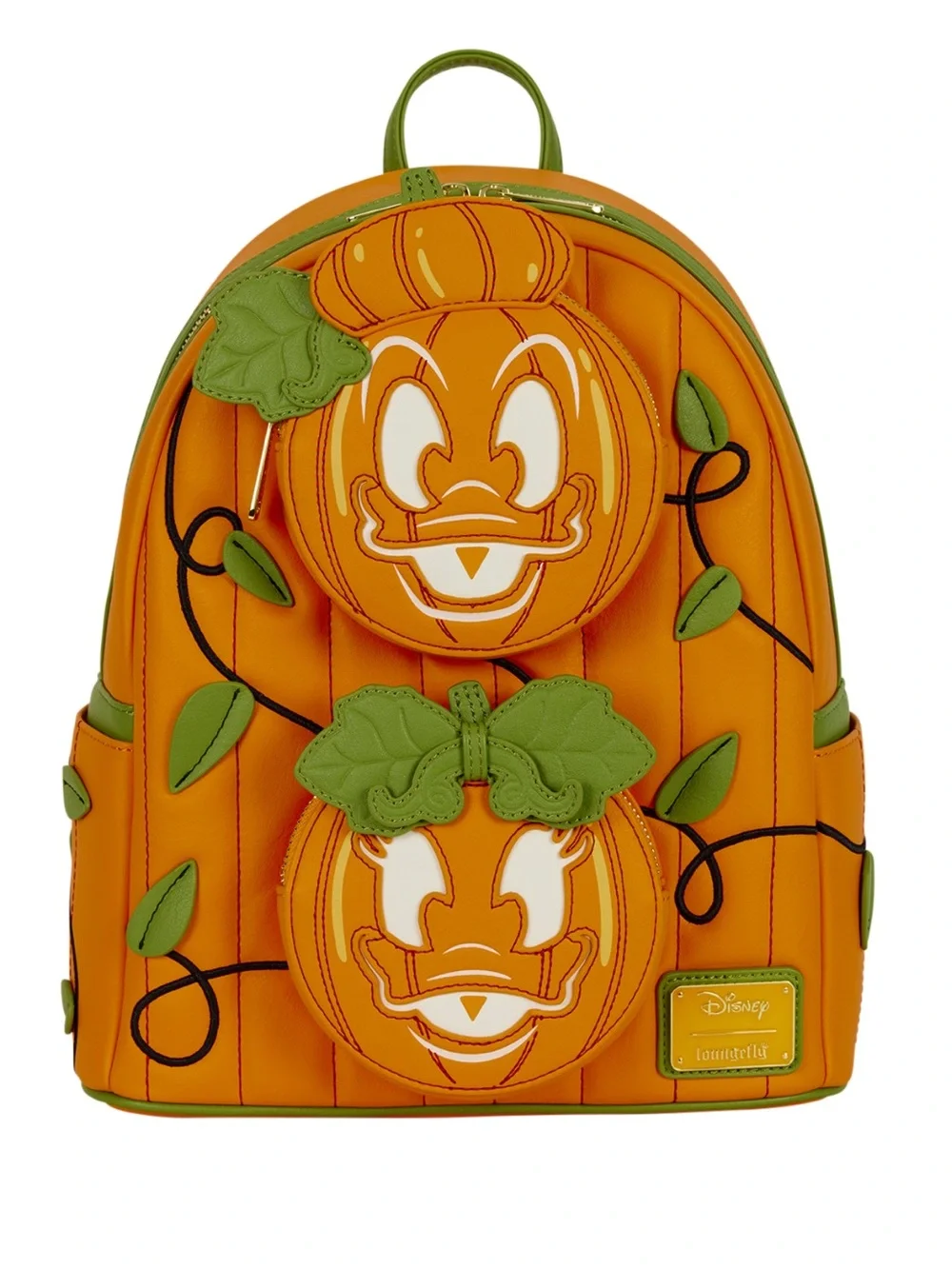 Loungefly Donald & Daisy Jack-0'-Lantern Exclusive Glow Mini Backpack & Wallet